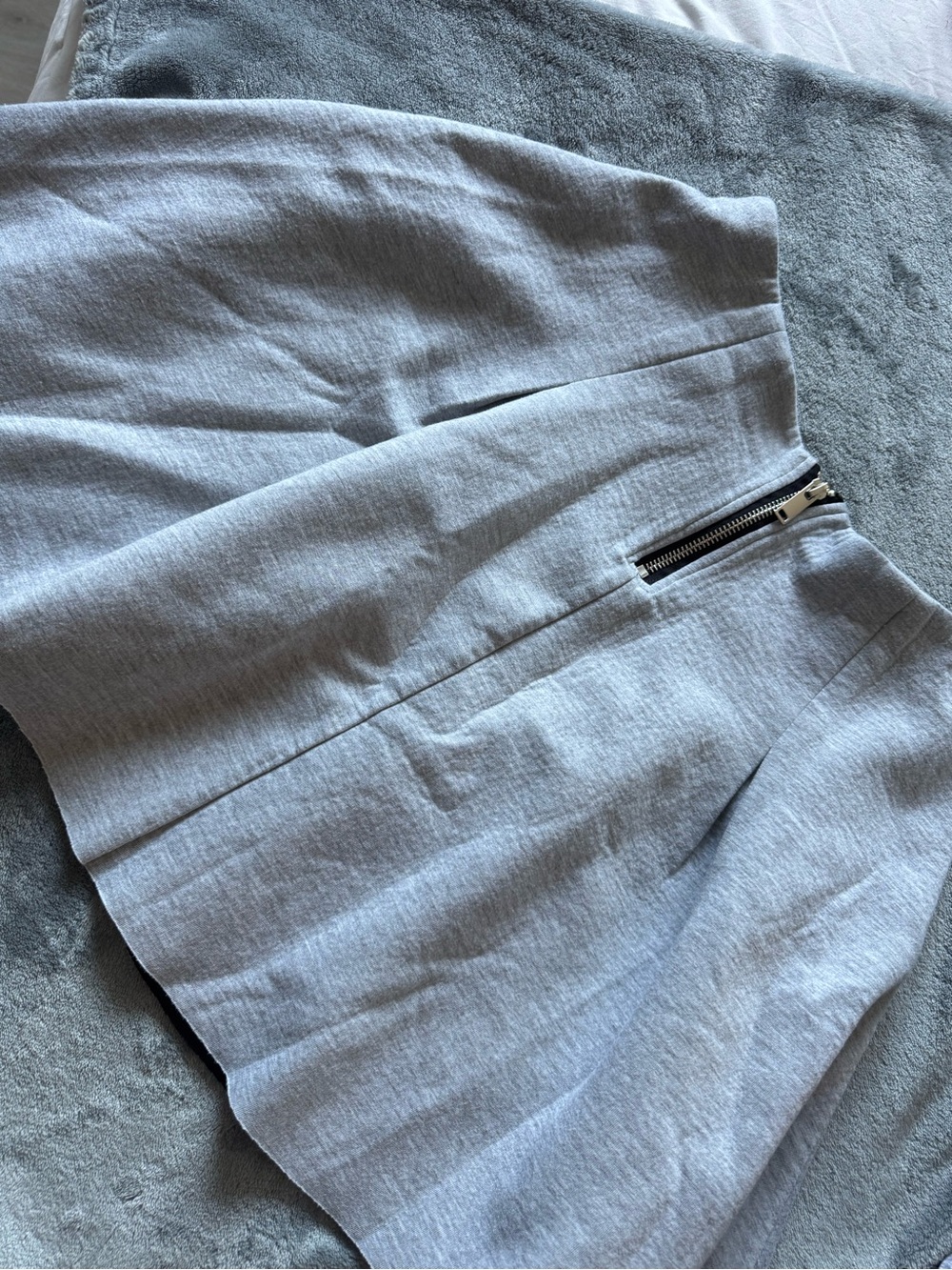 Women's Gray Pleated A-Line Tennis Style Skirt